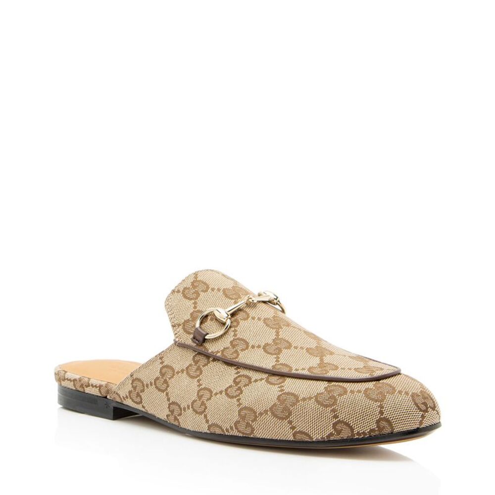 Gucci GG Canvas Princetown Mules - Size 8 / 38